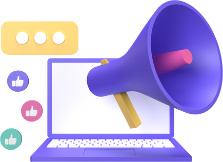 3D Rendering Digital Marketing Concept With Promotion Using